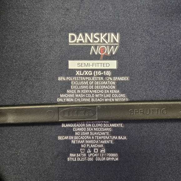 Danskin Semi Fitted Dri More Full Zip Jacket Charcoal Grey XL - Picture 3 of 4